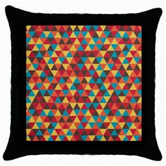 Background Triangles Retro Vintage Throw Pillow Case (black)