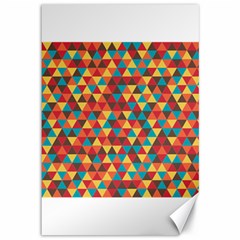 Background Triangles Retro Vintage Canvas 12  X 18  by Wegoenart