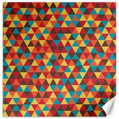 Background Triangles Retro Vintage Canvas 16  X 16  by Wegoenart