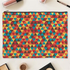 Background Triangles Retro Vintage Cosmetic Bag (xxxl) by Wegoenart