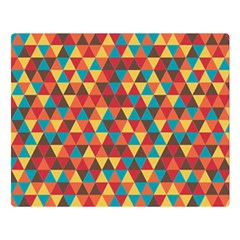 Background Triangles Retro Vintage Double Sided Flano Blanket (large)  by Wegoenart