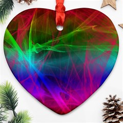 Background Art Pattern Heart Ornament (two Sides) by Wegoenart