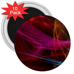 Background Abstract Colorful Light 3  Magnets (10 pack) 