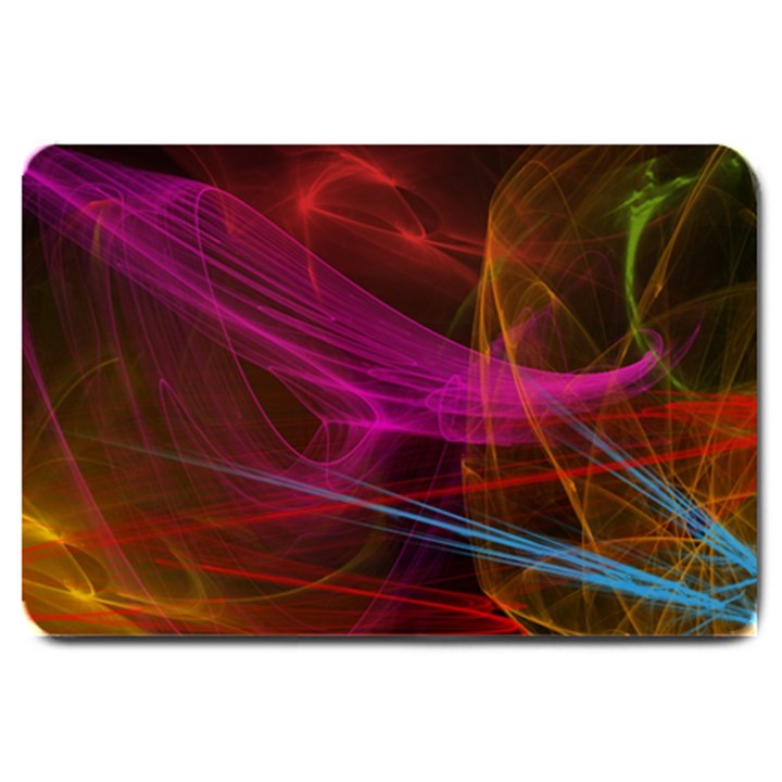 Background Abstract Colorful Light Large Doormat 