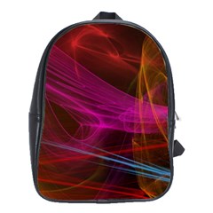 Background Abstract Colorful Light School Bag (Large)