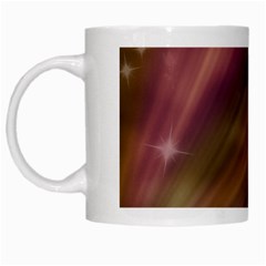 Space Orbs Stars Abstract Sky White Mugs by Wegoenart