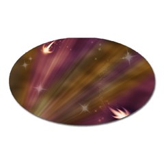 Space Orbs Stars Abstract Sky Oval Magnet by Wegoenart