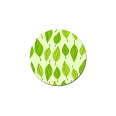 Autumn Background Boxes Green Leaf Golf Ball Marker by Wegoenart