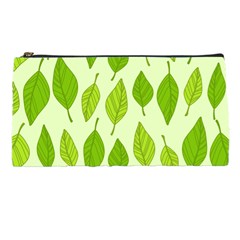 Autumn Background Boxes Green Leaf Pencil Cases by Wegoenart