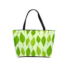 Autumn Background Boxes Green Leaf Classic Shoulder Handbag by Wegoenart