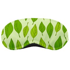 Autumn Background Boxes Green Leaf Sleeping Masks by Wegoenart