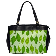 Autumn Background Boxes Green Leaf Oversize Office Handbag by Wegoenart