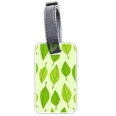 Autumn Background Boxes Green Leaf Luggage Tags (two Sides) by Wegoenart