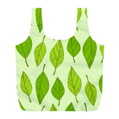 Autumn Background Boxes Green Leaf Full Print Recycle Bag (l) by Wegoenart