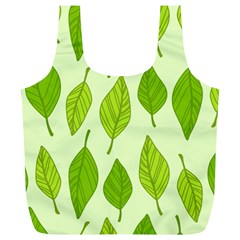 Autumn Background Boxes Green Leaf Full Print Recycle Bag (xl) by Wegoenart