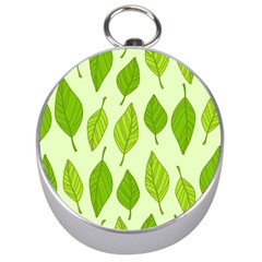 Autumn Background Boxes Green Leaf Silver Compasses by Wegoenart