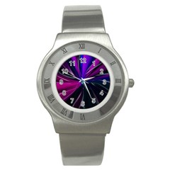 Abstract Background Lightning Stainless Steel Watch by Wegoenart