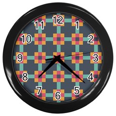 Art Vintage Background Abstract Wall Clock (black) by Wegoenart