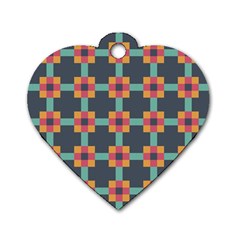 Art Vintage Background Abstract Dog Tag Heart (one Side) by Wegoenart