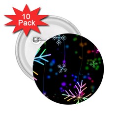 Snowflakes Snow Winter Christmas 2 25  Buttons (10 Pack)  by Wegoenart