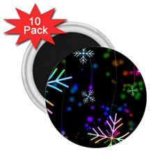 Snowflakes Snow Winter Christmas 2 25  Magnets (10 Pack)  by Wegoenart