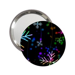 Snowflakes Snow Winter Christmas 2 25  Handbag Mirrors by Wegoenart