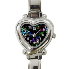 Snowflakes Snow Winter Christmas Heart Italian Charm Watch by Wegoenart