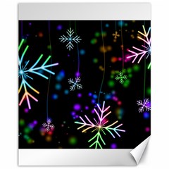 Snowflakes Snow Winter Christmas Canvas 11  X 14  by Wegoenart