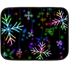 Snowflakes Snow Winter Christmas Fleece Blanket (mini) by Wegoenart