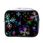 Snowflakes Snow Winter Christmas Mini Toiletries Bag (One Side) Front