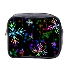 Snowflakes Snow Winter Christmas Mini Toiletries Bag (two Sides) by Wegoenart