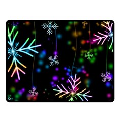 Snowflakes Snow Winter Christmas Fleece Blanket (small) by Wegoenart