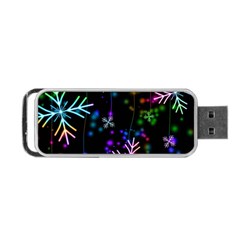 Snowflakes Snow Winter Christmas Portable Usb Flash (two Sides) by Wegoenart