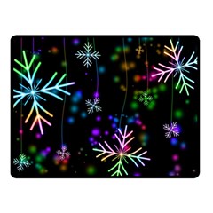 Snowflakes Snow Winter Christmas Double Sided Fleece Blanket (small)  by Wegoenart