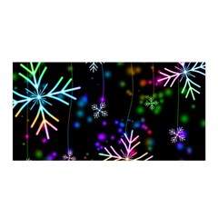 Snowflakes Snow Winter Christmas Satin Wrap by Wegoenart