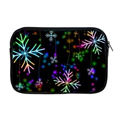 Snowflakes Snow Winter Christmas Apple Macbook Pro 17  Zipper Case by Wegoenart