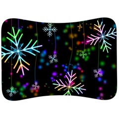 Snowflakes Snow Winter Christmas Velour Seat Head Rest Cushion by Wegoenart