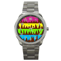 Illustration Abstract Graphic Sport Metal Watch