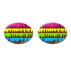 Illustration Abstract Graphic Cufflinks (oval) by Wegoenart