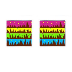 Illustration Abstract Graphic Cufflinks (square) by Wegoenart