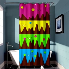 Illustration Abstract Graphic Shower Curtain 36  X 72  (stall)  by Wegoenart