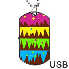 Illustration Abstract Graphic Dog Tag Usb Flash (two Sides) by Wegoenart