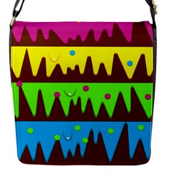 Illustration Abstract Graphic Flap Closure Messenger Bag (s) by Wegoenart