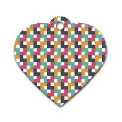 Background Abstract Geometric Dog Tag Heart (two Sides) by Wegoenart