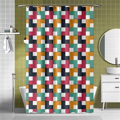 Background Abstract Geometric Shower Curtain 48  X 72  (small)  by Wegoenart