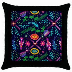 Pattern Nature Design Patterns Throw Pillow Case (black) by Wegoenart