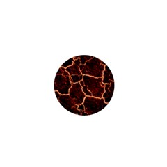 Lava Cracked Background Fire 1  Mini Buttons by Wegoenart