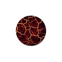 Lava Cracked Background Fire Golf Ball Marker by Wegoenart