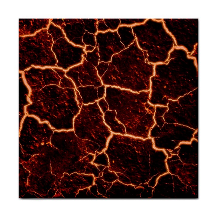 Lava Cracked Background Fire Face Towel