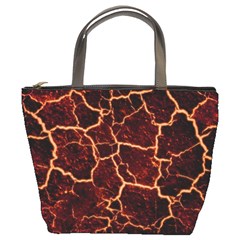 Lava Cracked Background Fire Bucket Bag by Wegoenart